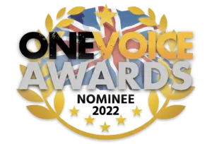 One Voice Awards 2022 badge: Male Voiceover Artist of the Year Finalist